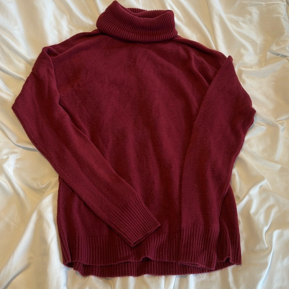 Plum turtleneck sweater
